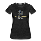 Women’s Premium T-Shirt - SJH Stallion Mom - charcoal grey