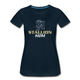 Women’s Premium T-Shirt - SJH Stallion Mom - deep navy