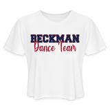 Women's Cropped T-Shirt - Beckman Dance Team - white