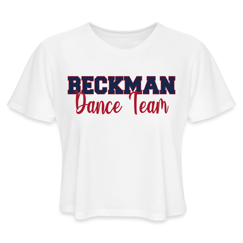 Women's Cropped T-Shirt - Beckman Dance Team - white