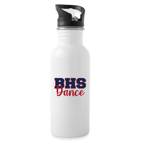 Stainless Steel Water Bottle with Straw 20oz – BHS Dance - white