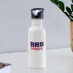 Stainless Steel Water Bottle with Straw 20oz – BHS Dance - white