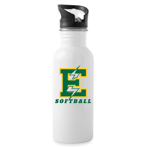 Stainless Steel Water Bottle with Straw 20oz – E Softball - white