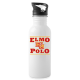 Stainless Steel Water Bottle with Straw 20oz – ElMo EM Polo - white
