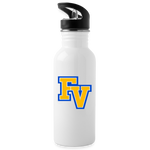 Stainless Steel Water Bottle with Straw 20oz – FV - white