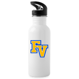 Stainless Steel Water Bottle with Straw 20oz – FV - white
