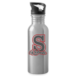 Water Bottle with Straw - S Rebels - silver