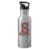 Water Bottle with Straw - S Rebels - silver