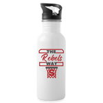 Water Bottle with Straw - Rebels Way - white