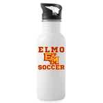 Water Bottle with Straw - ElMo Soccer - white