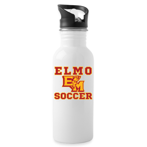 Water Bottle with Straw - ElMo Soccer - white