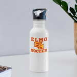 Water Bottle with Straw - ElMo Soccer - white