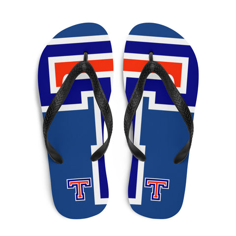 Flip-Flops - Big T on Blue