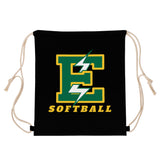 Drawstring Bag (Black) – E Softball