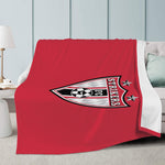 Micro Fleece Blankets - Strikers FC Shield on Red