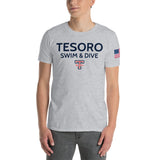 Unisex Basic Softstyle T-Shirt | Gildan 64000 - Tesoro Swim & Dive with USA Flag (Required)