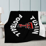 Micro Fleece Blanket (Black) - Double T Football