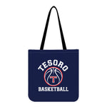 Cloth Tote - Tesoro Basketball on Blue