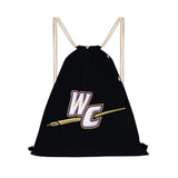 Drawstring Bag (Black) - WC with Pen